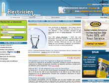 Tablet Screenshot of electricien.fr